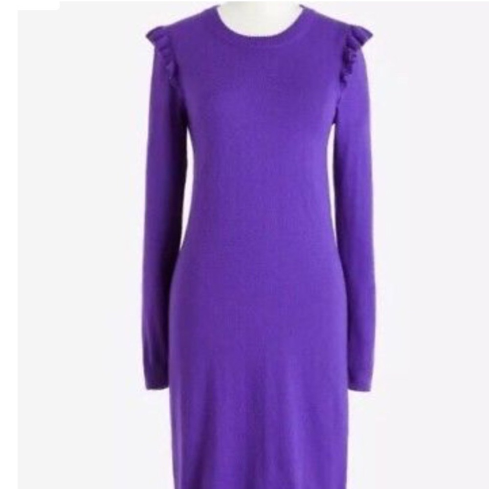 J Crew ruffle hem dress EUC